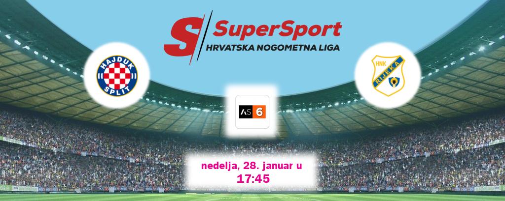 Izravni prijenos utakmice Hajduk Split i Rijeka pratite uživo na Arena Sport 6 (nedelja, 28. januar u  17:45).