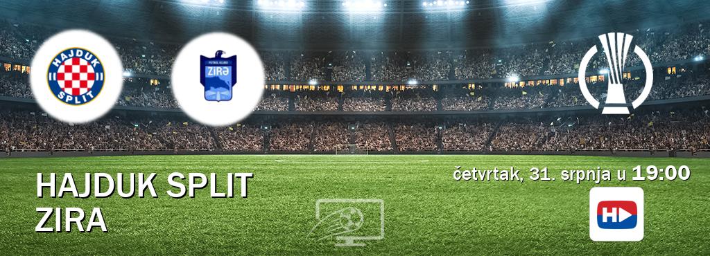 Izravni prijenos utakmice Hajduk Split i Zira pratite uživo na Hajduk Digital TV (četvrtak, 31. srpnja u  19:00).
