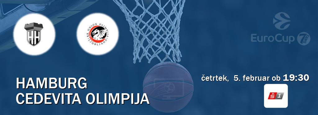 Dvoboj Hamburg in Cedevita Olimpija s prenosom tekme v živo na Sport TV 1.