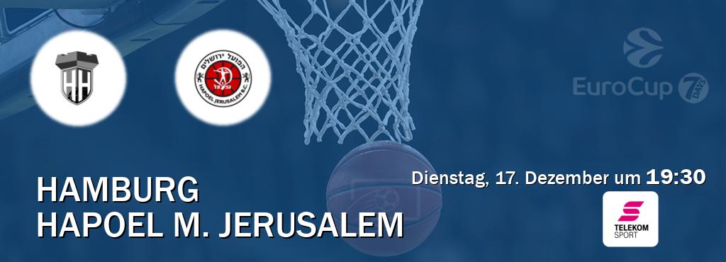 Das Spiel zwischen Hamburg und Hapoel M. Jerusalem wird am Dienstag, 17. Dezember um  19:30, live vom Magenta Sport übertragen.