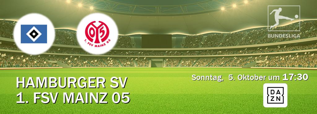Das Spiel zwischen Hamburger SV und 1. FSV Mainz 05 wird am Sonntag, 5. Oktober um 17:30, live vom DAZN übertragen. Das Spiel zwischen Hamburger SV und 1. FSV Mainz 05 wird am Sonntag, 5. Oktober um 17:30, live vom DAZN übertragen.