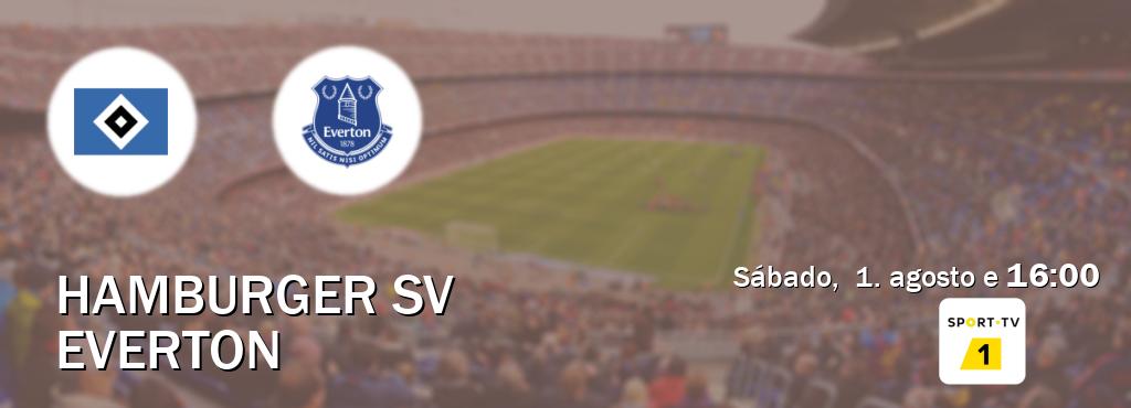 Jogo entre Hamburger SV e Everton tem emissão Sport TV 1 (sábado,  1. agosto e  16:00).