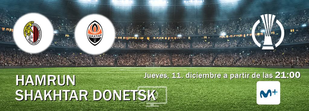 El partido entre Hamrun y Shakhtar Donetsk será retransmitido por Movistar Liga de Campeones  (jueves, 11. diciembre a partir de las  21:00).