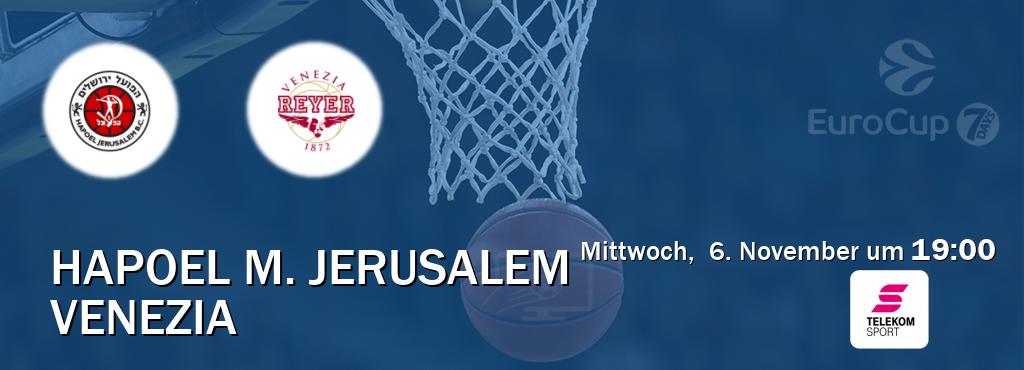 Das Spiel zwischen Hapoel M. Jerusalem und Venezia wird am Mittwoch,  6. November um  19:00, live vom Magenta Sport übertragen.