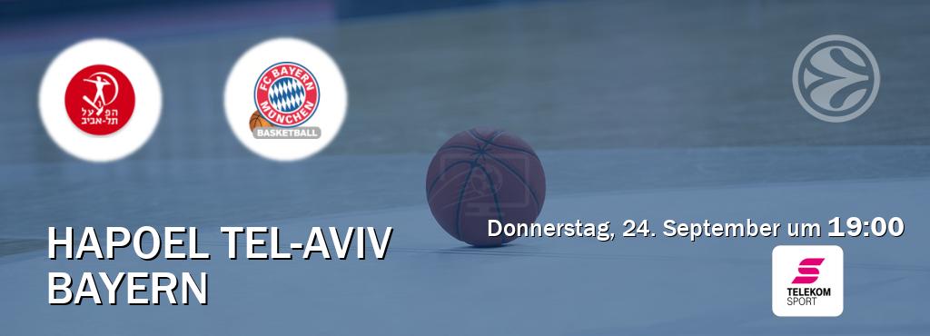 Das Spiel zwischen Hapoel Tel-Aviv und Bayern wird am Donnerstag, 24. September um 19:00, live vom Magenta Sport übertragen. Das Spiel zwischen Hapoel Tel-Aviv und Bayern wird am Donnerstag, 24. September um 19:00, live vom Magenta Sport übertragen.