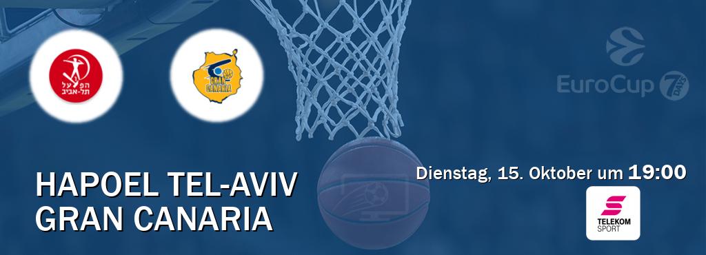 Das Spiel zwischen Hapoel Tel-Aviv und Gran Canaria wird am Dienstag, 15. Oktober um  19:00, live vom Magenta Sport übertragen.