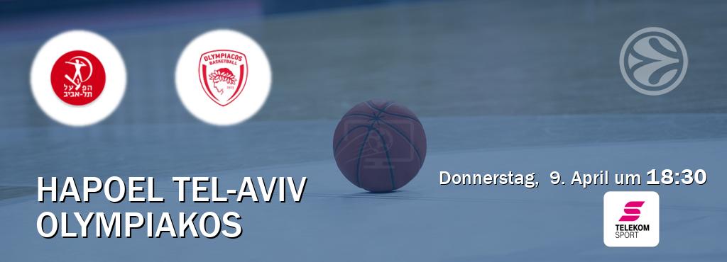 Das Spiel zwischen Hapoel Tel-Aviv und Olympiakos wird am Donnerstag,  9. April um  18:30, live vom Magenta Sport übertragen.