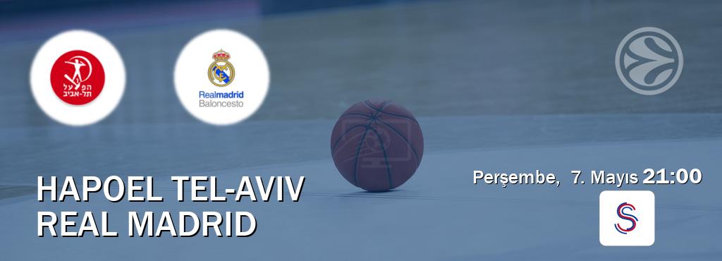 Karşılaşma Hapoel Tel-Aviv - Real Madrid S Sport'den canlı yayınlanacak (Perşembe,  7. Mayıs  21:00).