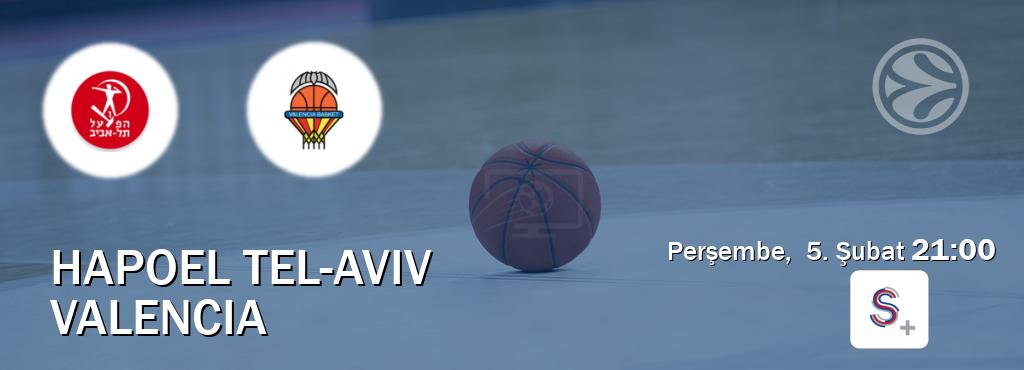Karşılaşma Hapoel Tel-Aviv - Valencia S Sport +'den canlı yayınlanacak (Perşembe,  5. Şubat  21:00).