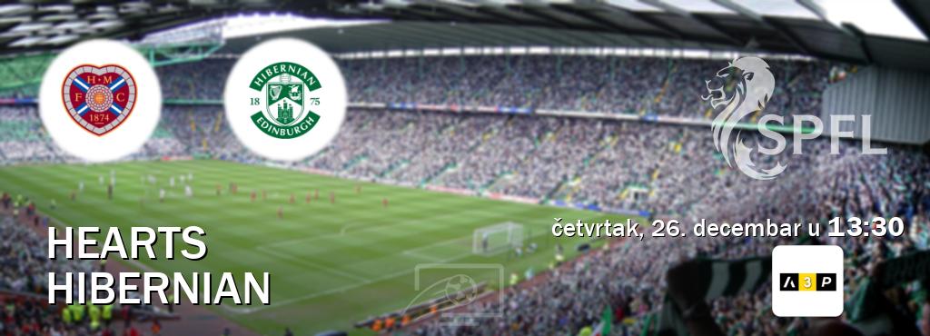 Izravni prijenos utakmice Hearts i Hibernian pratite uživo na Arena Premium 3 (četvrtak, 26. decembar u  13:30).