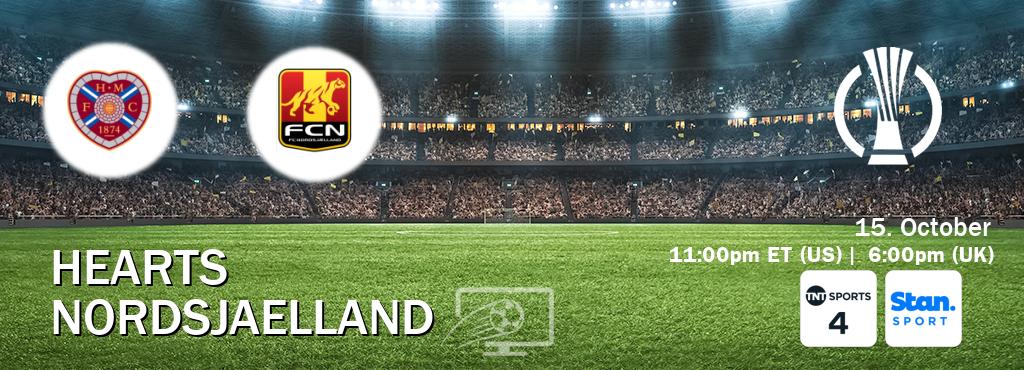 You can watch game live between Hearts and Nordsjaelland on TNT Sports 4(UK) and Stan Sport(AU). You can watch game live between Hearts and Nordsjaelland on TNT Sports 4(UK) and Stan Sport(AU).