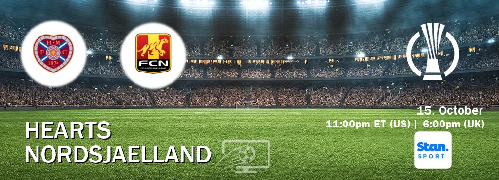 You can watch game live between Hearts and Nordsjaelland on Stan Sport(AU). You can watch game live between Hearts and Nordsjaelland on Stan Sport(AU).