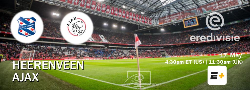 You can watch game live between Heerenveen and Ajax on ESPN+(US). You can watch game live between Heerenveen and Ajax on ESPN+(US).