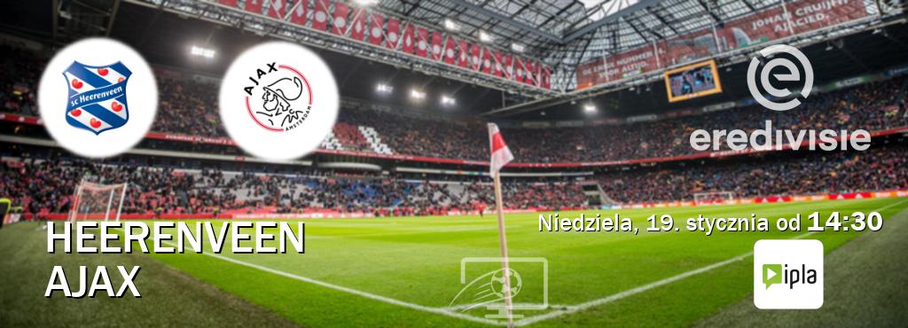 Gra między Heerenveen i Ajax transmisja na żywo w IPLA (niedziela, 19. stycznia od  14:30).