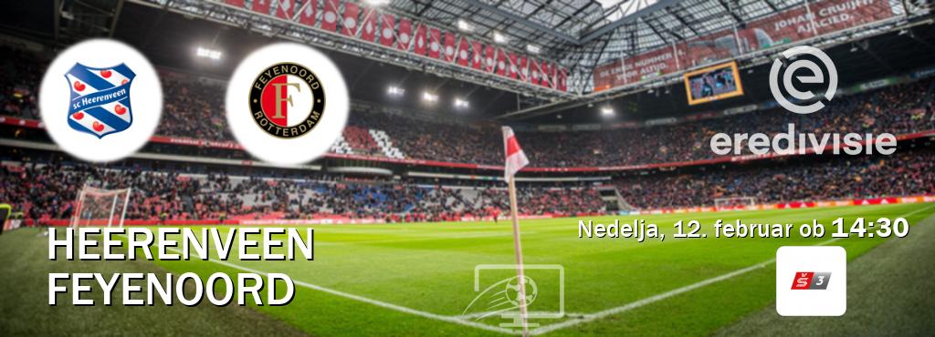 Prenos tekme med Heerenveen in Feyenoord v živo na Sport TV 3 (nedelja, 12. februar ob  14:30 uri).