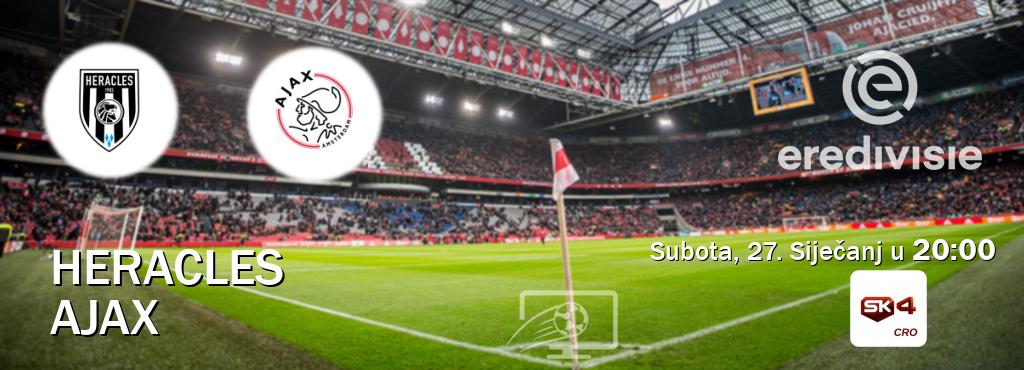 Izravni prijenos utakmice Heracles i Ajax pratite uživo na Sportklub 4 (Subota, 27. Siječanj u  20:00).