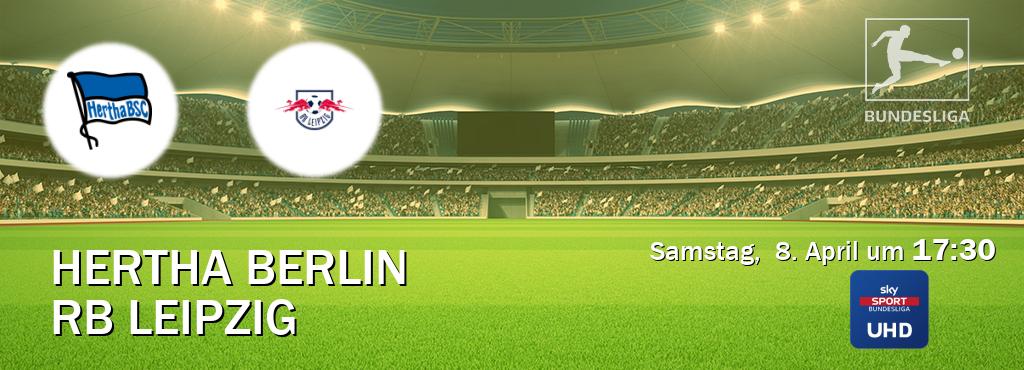 Das Spiel zwischen Hertha Berlin und RB Leipzig wird am Samstag,  8. April um  17:30, live vom Sky Bundesliga UHD übertragen.