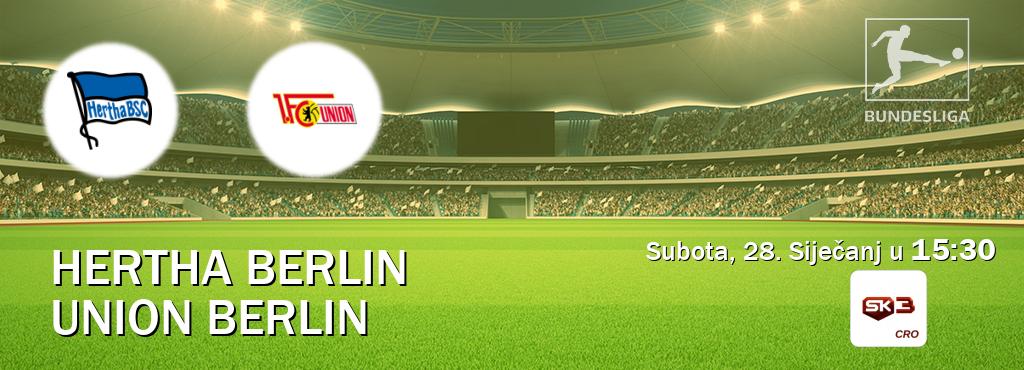 Izravni prijenos utakmice Hertha Berlin i Union Berlin pratite uživo na Sportklub 3 (Subota, 28. Siječanj u  15:30).