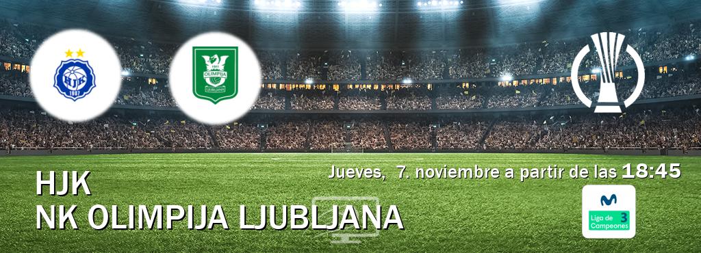 El partido entre HJK y NK Olimpija Ljubljana será retransmitido por Movistar Liga de Campeones 3 (jueves,  7. noviembre a partir de las  18:45).