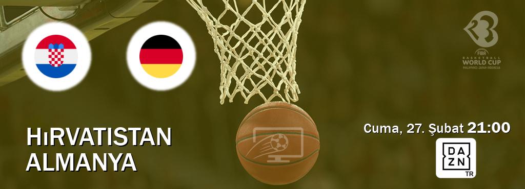 Karşılaşma Hırvatistan - Almanya DAZN'den canlı yayınlanacak (Cuma, 27. Şubat  21:00).
