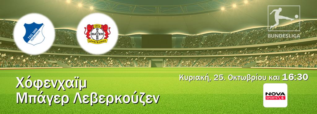 Παρακολουθήστ ζωντανά Χόφενχαϊμ - Μπάγερ Λεβερκούζεν από το Nova Sports 6 (16:30). Παρακολουθήστ ζωντανά Χόφενχαϊμ - Μπάγερ Λεβερκούζεν από το Nova Sports 6 (16:30).