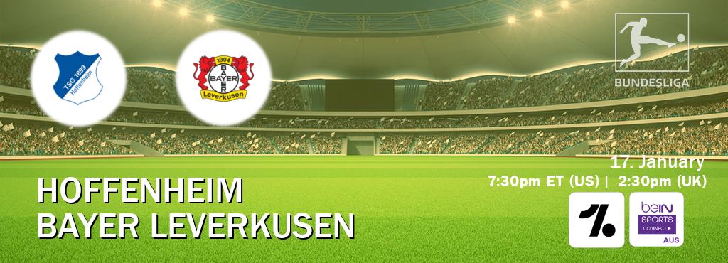You can watch game live between Hoffenheim and Bayer Leverkusen on OneFootball and beIN Sports Connect(AU).