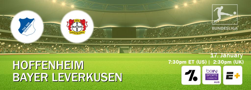 You can watch game live between Hoffenheim and Bayer Leverkusen on OneFootball, beIN Sports Connect(AU), ESPN+(US).