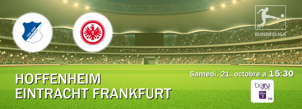 Match entre Hoffenheim et Eintracht Frankfurt en direct à la beIN Sports 7 Max (samedi, 21. octobre a  15:30).