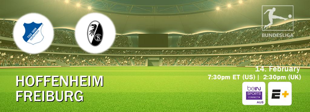 You can watch game live between Hoffenheim and Freiburg on beIN Sports Connect(AU) and ESPN+(US). You can watch game live between Hoffenheim and Freiburg on beIN Sports Connect(AU) and ESPN+(US).