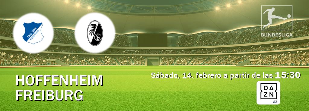 El partido entre Hoffenheim y Freiburg será retransmitido por DAZN España (sábado, 14. febrero a partir de las  15:30).