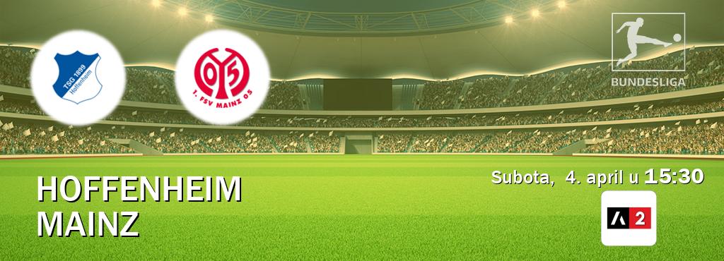 Izravni prijenos utakmice Hoffenheim i Mainz pratite uživo na Arena Sport 2 (subota,  4. april u  15:30).