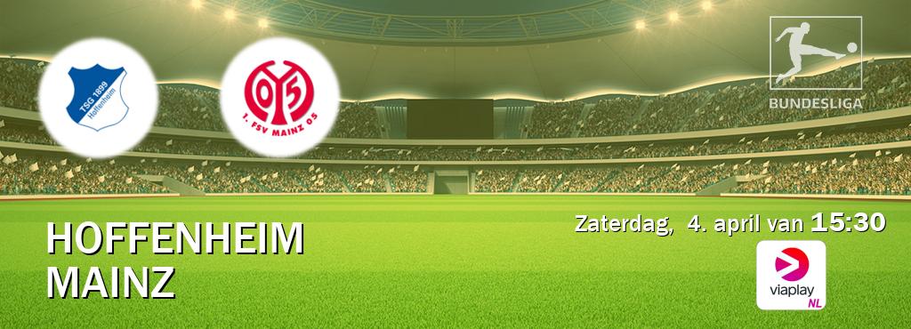 Wedstrijd tussen Hoffenheim en Mainz live op tv bij Viaplay Nederland (zaterdag,  4. april van  15:30).