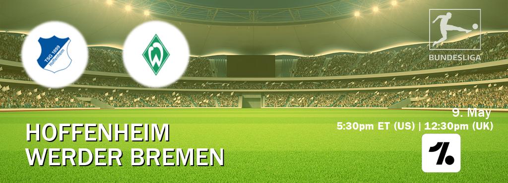 You can watch game live between Hoffenheim and Werder Bremen on OneFootball.