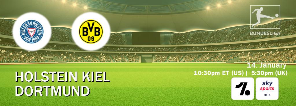 You can watch game live between Holstein Kiel and Dortmund on OneFootball and Sky Sports Mix(UK).