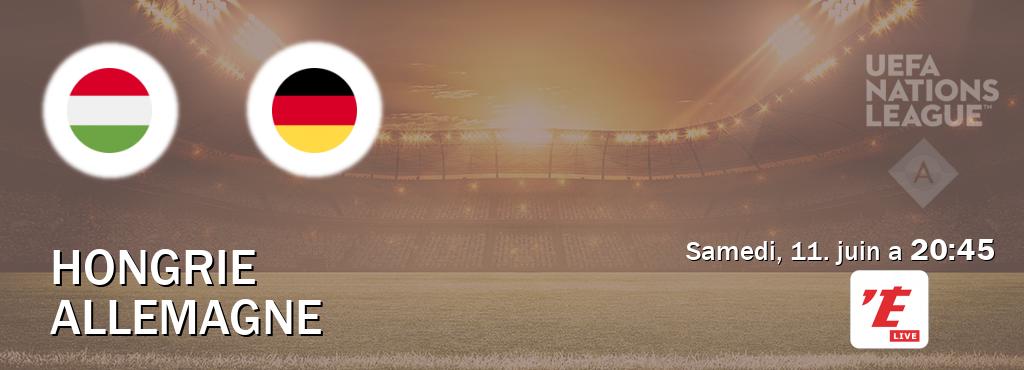 Match entre Hongrie et Allemagne en direct à la L'Equipe Live (samedi, 11. juin a  20:45).