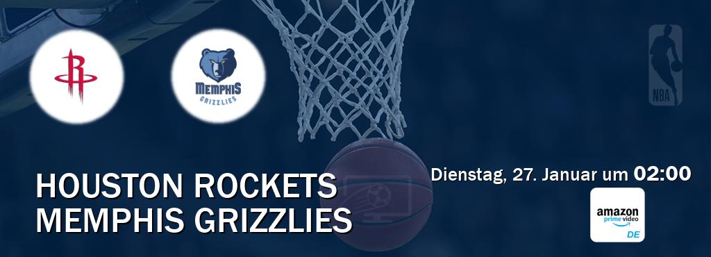 Das Spiel zwischen Houston Rockets und Memphis Grizzlies wird am Dienstag, 27. Januar um  02:00, live vom Amazon Prime DE übertragen.