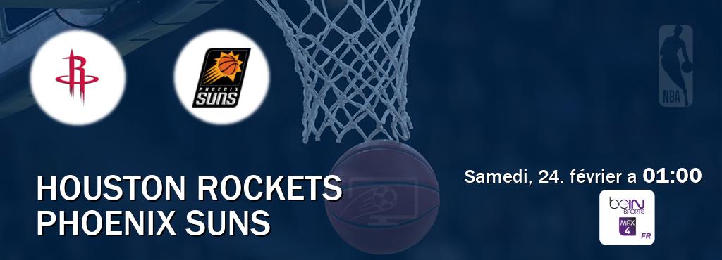 Match entre Houston Rockets et Phoenix Suns en direct à la beIN Sports 4 Max (samedi, 24. février a  01:00).