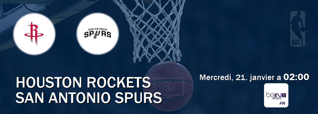 Match entre Houston Rockets et San Antonio Spurs en direct à la beIN Sports 1 (mercredi, 21. janvier a  02:00).