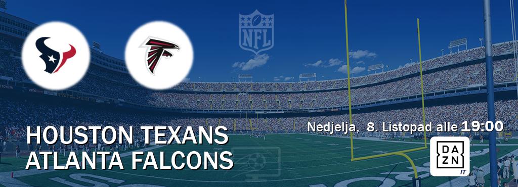 Il match Houston Texans - Atlanta Falcons sarà trasmesso in diretta TV su DAZN Italia (ore 19:00)