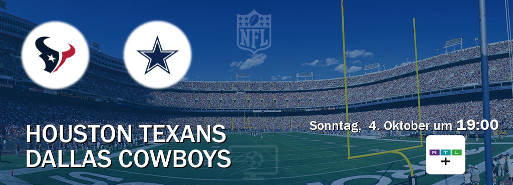 Das Spiel zwischen Houston Texans und Dallas Cowboys wird am Sonntag, 4. Oktober um 19:00, live vom RTL+ übertragen. Das Spiel zwischen Houston Texans und Dallas Cowboys wird am Sonntag, 4. Oktober um 19:00, live vom RTL+ übertragen.