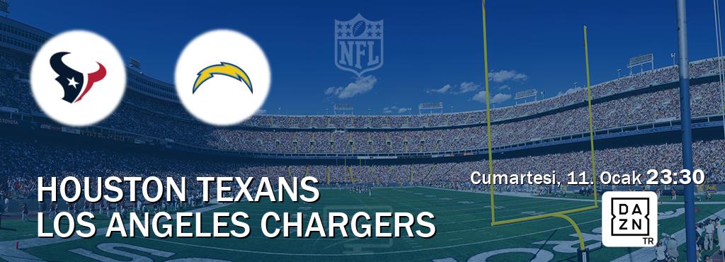 Karşılaşma Houston Texans - Los Angeles Chargers DAZN'den canlı yayınlanacak (Cumartesi, 11. Ocak  23:30).