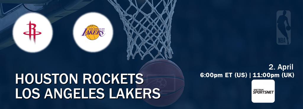 You can watch game live between Houston Rockets and Los Angeles Lakers on Spectrum SportsNet.