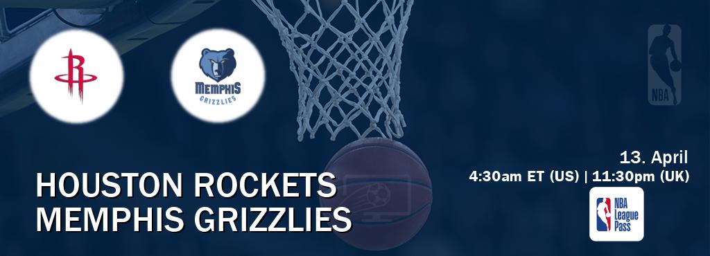You can watch game live between Houston Rockets and Memphis Grizzlies on NBA League Pass.