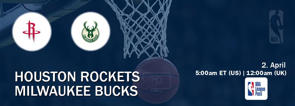 You can watch game live between Houston Rockets and Milwaukee Bucks on NBA League Pass.
