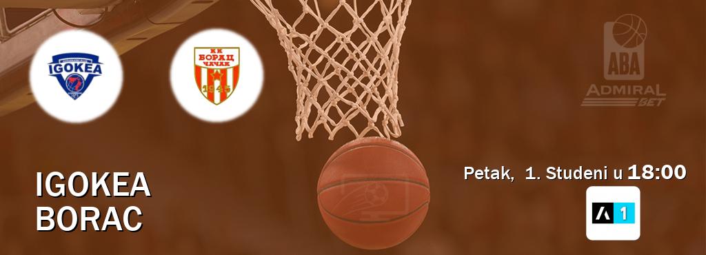 Izravni prijenos utakmice Igokea i Borac pratite uživo na Arena Sport 1 (Petak,  1. Studeni u  18:00).