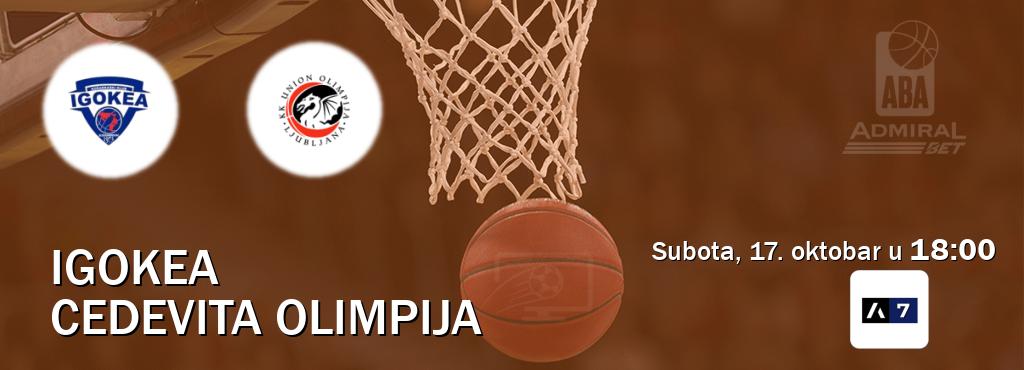 Izravni prijenos utakmice Igokea i Cedevita Olimpija pratite uživo na Arena Sport 7 (subota, 17. oktobar u  18:00).