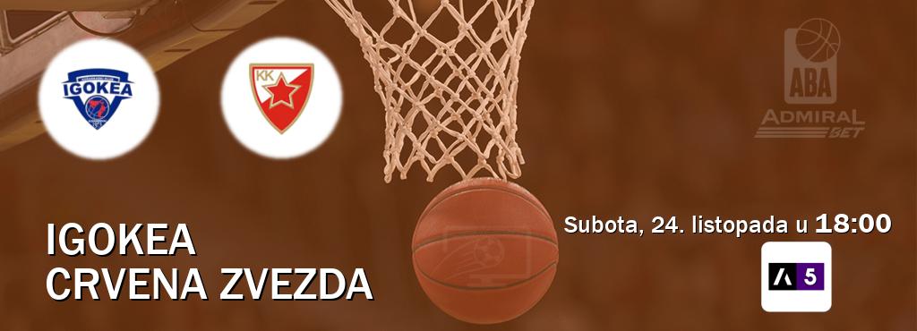 Izravni prijenos utakmice Igokea i Crvena zvezda pratite uživo na Arena Sport 5 (subota, 24. listopada u  18:00).