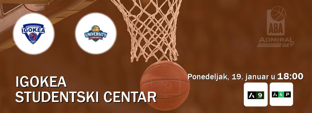 Izravni prijenos utakmice Igokea i Studentski Centar pratite uživo na Arena Sport 9 i Arena Premium 4 (ponedeljak, 19. januar u  18:00).