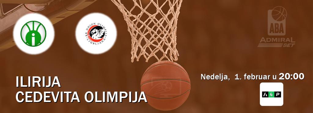 Izravni prijenos utakmice Ilirija i Cedevita Olimpija pratite uživo na Arena Premium 4 (nedelja,  1. februar u  20:00).