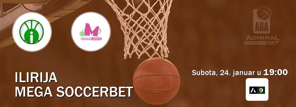 Izravni prijenos utakmice Ilirija i Mega Soccerbet pratite uživo na Arena Sport 9 (subota, 24. januar u  19:00).